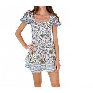 NEW ERICA WILSON daphne cap sleeve top in florence floral